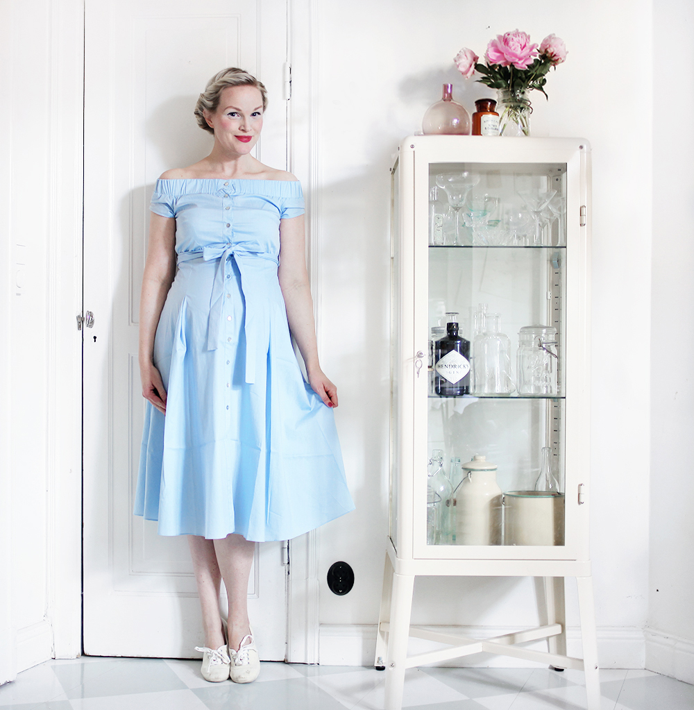 gravid gravidklänning asos vintage pioner dress vintage pregnant